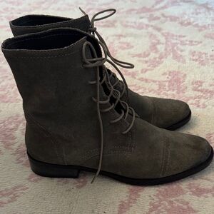 J. Jill Taupe Lace-Up Boots